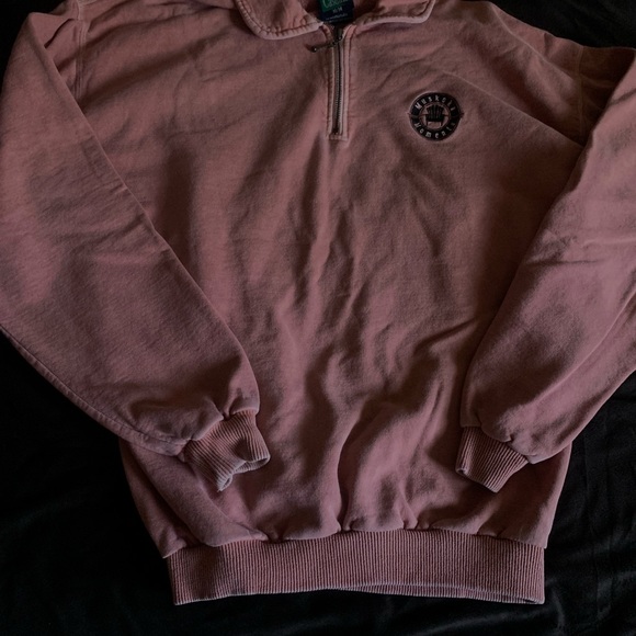 salmon pink quarter zip ~ 100% cotton - Picture 2 of 2